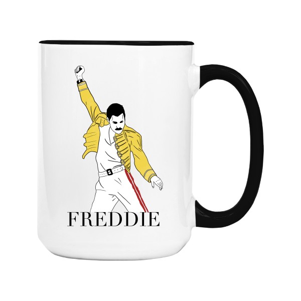 Hrnek velký barevný s potiskem Queen Freddie
