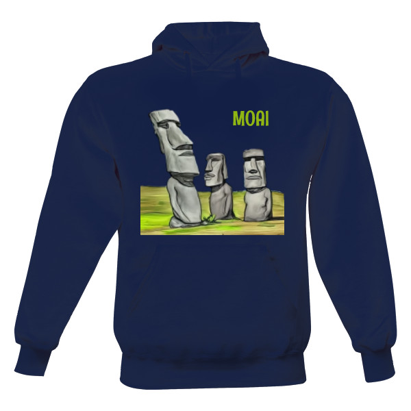 Nadčasová elegance Moai: Mikina s duchem starověkého ostrova